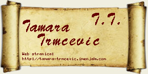 Tamara Trmčević vizit kartica
